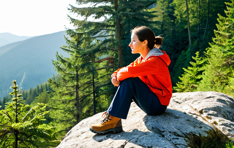 디지털디톡스와 목표 달성 - Digital Detox in Nature**

A woman in a modest hiking outfit (hiking boots, comfortable pants, a lon...